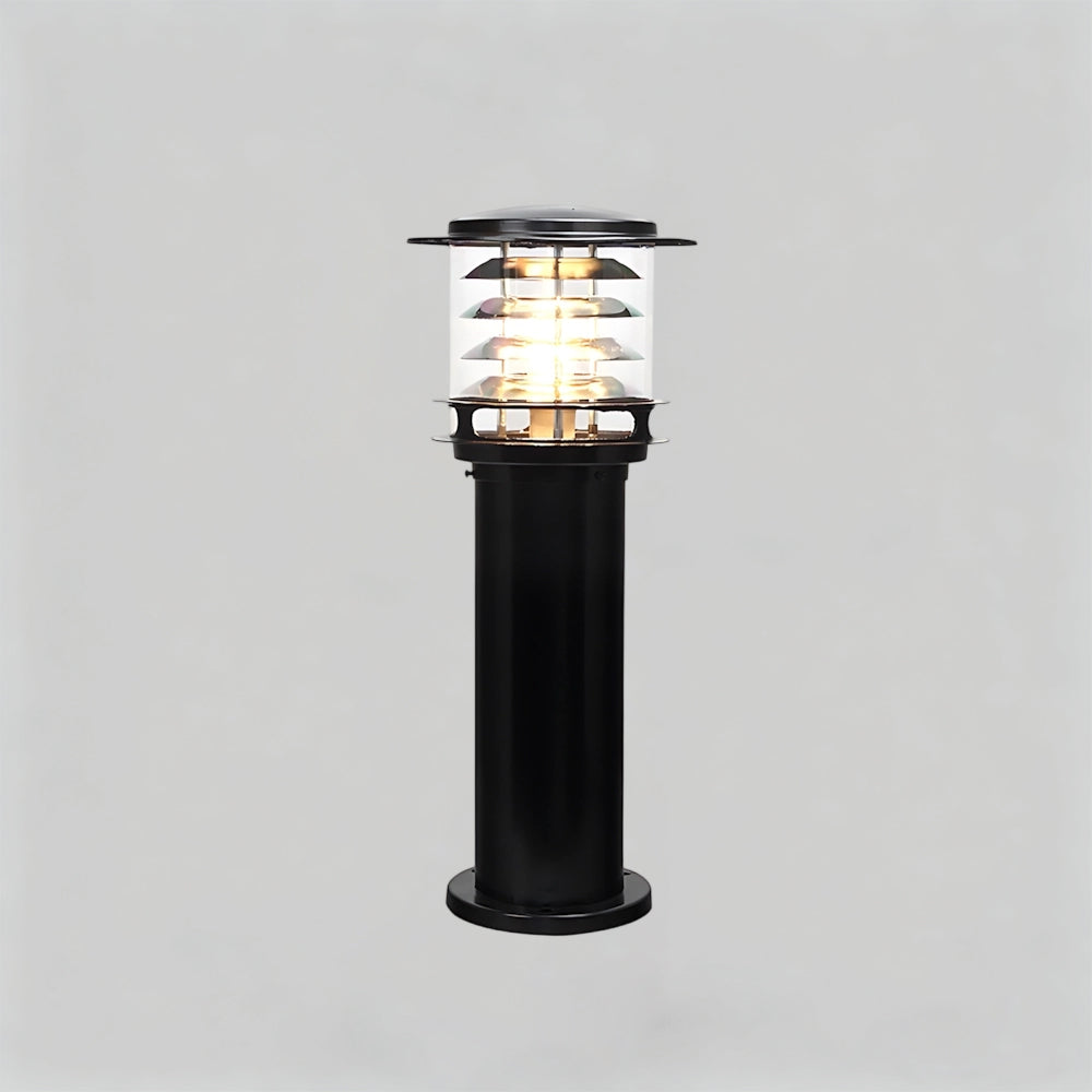 Weather-Resistant Pathway Bollard Light 6-in Aluminum Post Lamp for Driveways Gardens Patios IP65 Waterproof Outdoor Standing Light E26 Sock