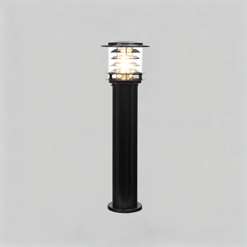 Weather-Resistant Pathway Bollard Light 6-in Aluminum Post Lamp for Driveways Gardens Patios IP65 Waterproof Outdoor Standing Light E26 Sock