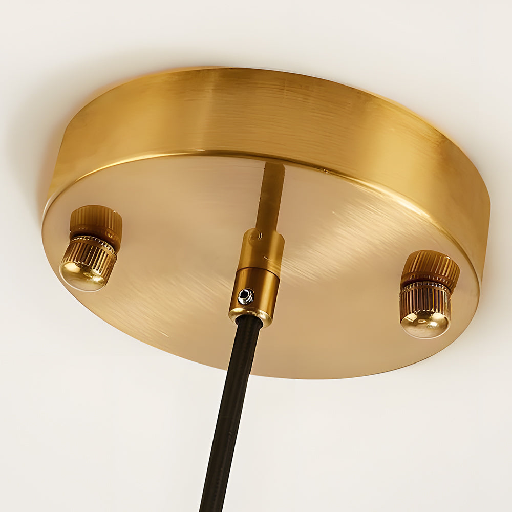 Textured Glass Pendant Light Fixture for Dining Room & Kitchen | E27 Socket | Rippled Dome Shade | Two Size Options | Warm Ambient Glow for