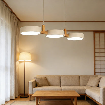 Triple-Shade Ceiling Light for Kitchen Island & Dining Room – 30-Inch Mixed-Material Fixture with Adjustable Cords & Low Profile Design for