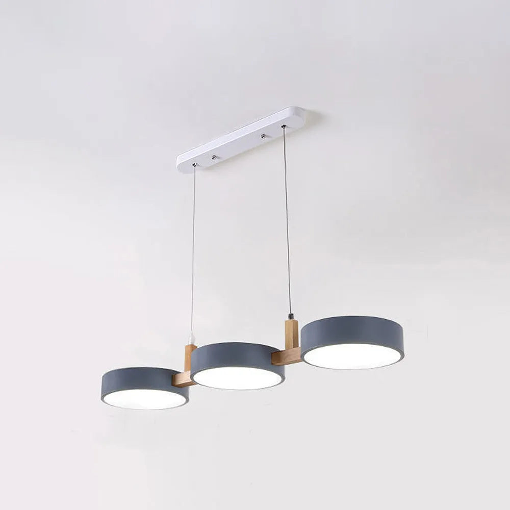 Triple-Shade Ceiling Light for Kitchen Island & Dining Room – 30-Inch Mixed-Material Fixture with Adjustable Cords & Low Profile Design for