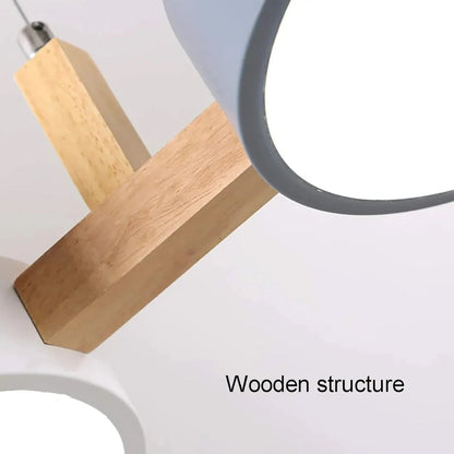 Three-Light Hanging Fixture Metal & Wood 30 in Wide for Kitchen Island Dining Table Adjustable Cord Modern Industrial Overhead Illumination