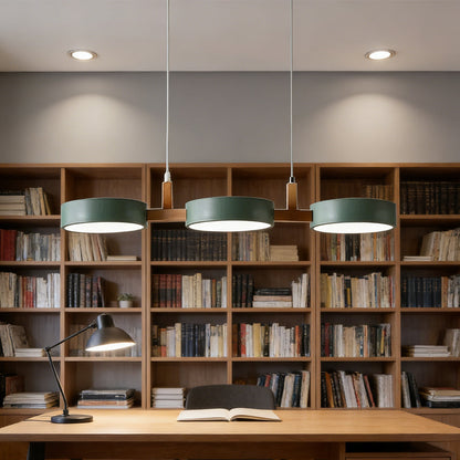 Triple-Shade Ceiling Light for Kitchen Island & Dining Room – 30-Inch Mixed-Material Fixture with Adjustable Cords & Low Profile Design for