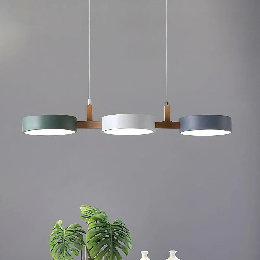 Triple-Shade Ceiling Light for Kitchen Island & Dining Room – 30-Inch Mixed-Material Fixture with Adjustable Cords & Low Profile Design for