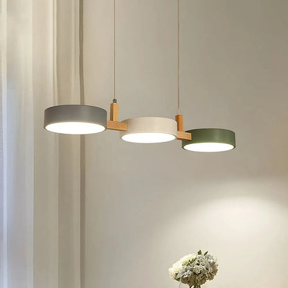 Triple Hanging Lamp for Kitchen Island & Dining Table – Mixed-Material Fixture with Adjustable Cords, 30 in Span, LED-Ready