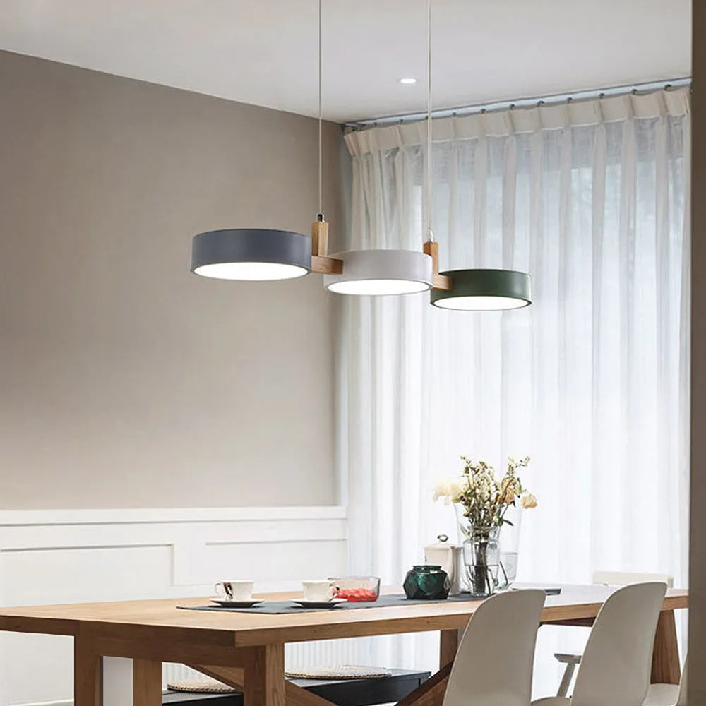 Triple Hanging Lamp for Kitchen Island & Dining Table – Mixed-Material Fixture with Adjustable Cords, 30 in Span, LED-Ready