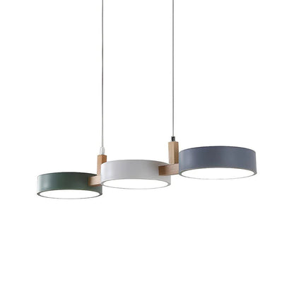 Triple Hanging Lamp for Kitchen Island & Dining Table – Mixed-Material Fixture with Adjustable Cords, 30 in Span, LED-Ready