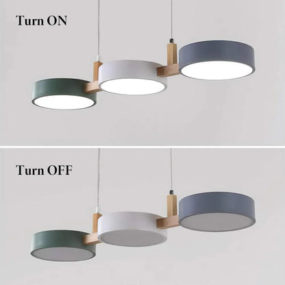 Triple Hanging Lamp for Kitchen Island & Dining Table – Mixed-Material Fixture with Adjustable Cords, 30 in Span, LED-Ready