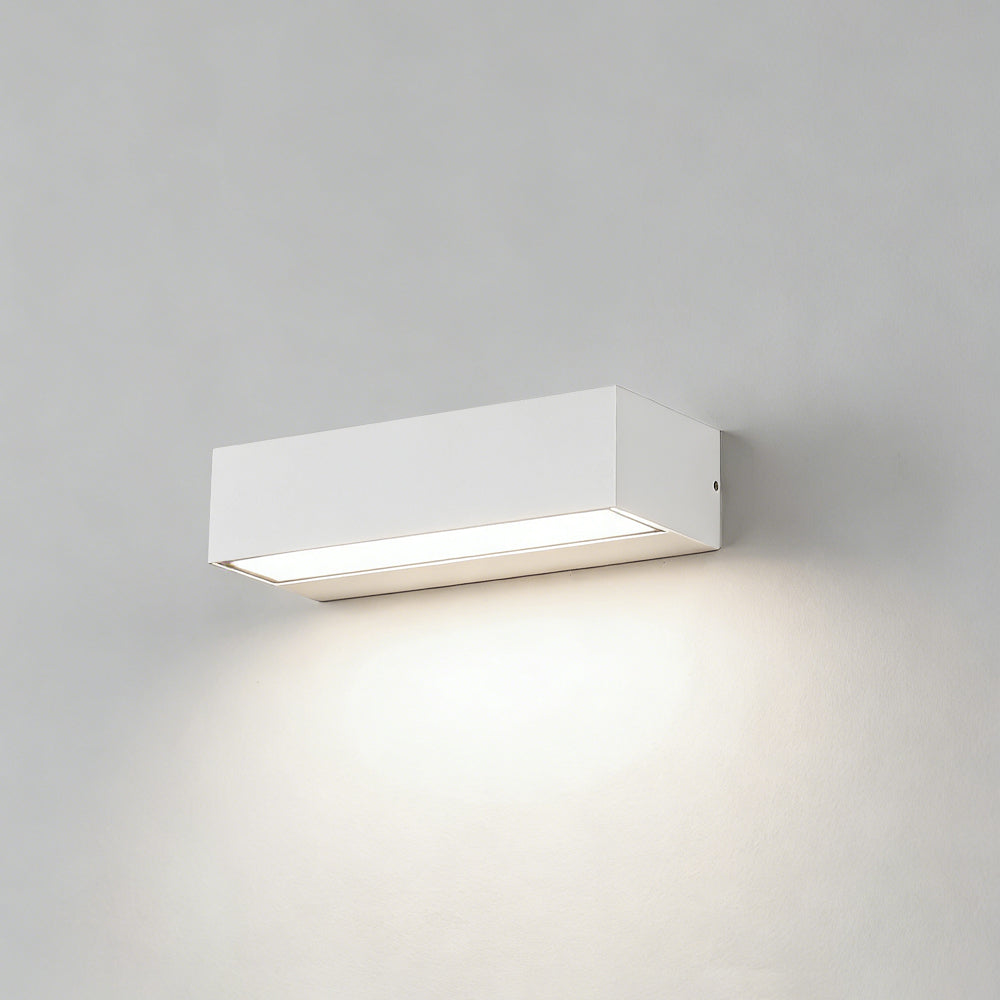 Outdoor LED Wall Sconce Die-Cast Aluminum Porch Light Black White 8-32 in Weatherproof Fixture for Balcony Entry Hallway Modern Exterior
