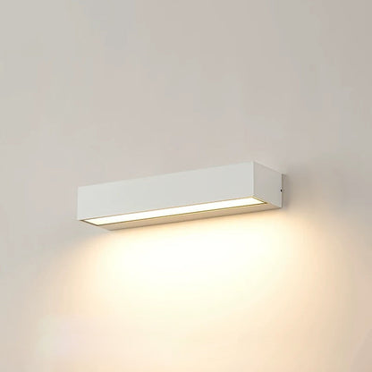 Outdoor LED Wall Sconce Die-Cast Aluminum Porch Light Black White 8-32 in Weatherproof Fixture for Balcony Entry Hallway Modern Exterior