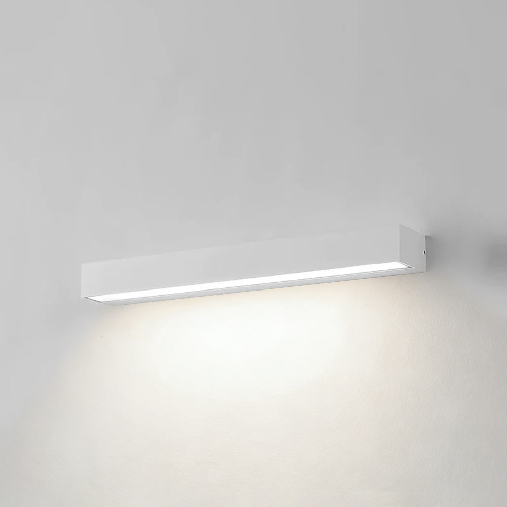 Outdoor LED Wall Sconce Die-Cast Aluminum Porch Light Black White 8-32 in Weatherproof Fixture for Balcony Entry Hallway Modern Exterior