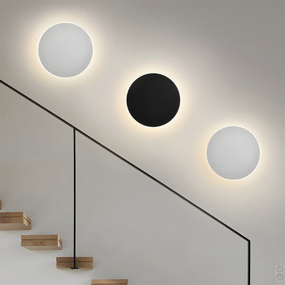 Modern Metal Sconce with Acrylic Shade in Black or White for Hallway Bedroom Living Room Indoor Ambient Lighting LED Fixture Contemporary Ho