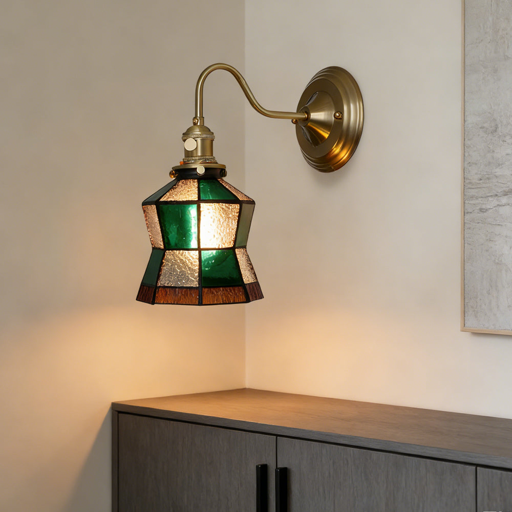 Indoor Sconce Light Metal & Glass 10 Inch Vintage Style for Entryway Corridor Bedroom Dining Room Home Accent Fixture