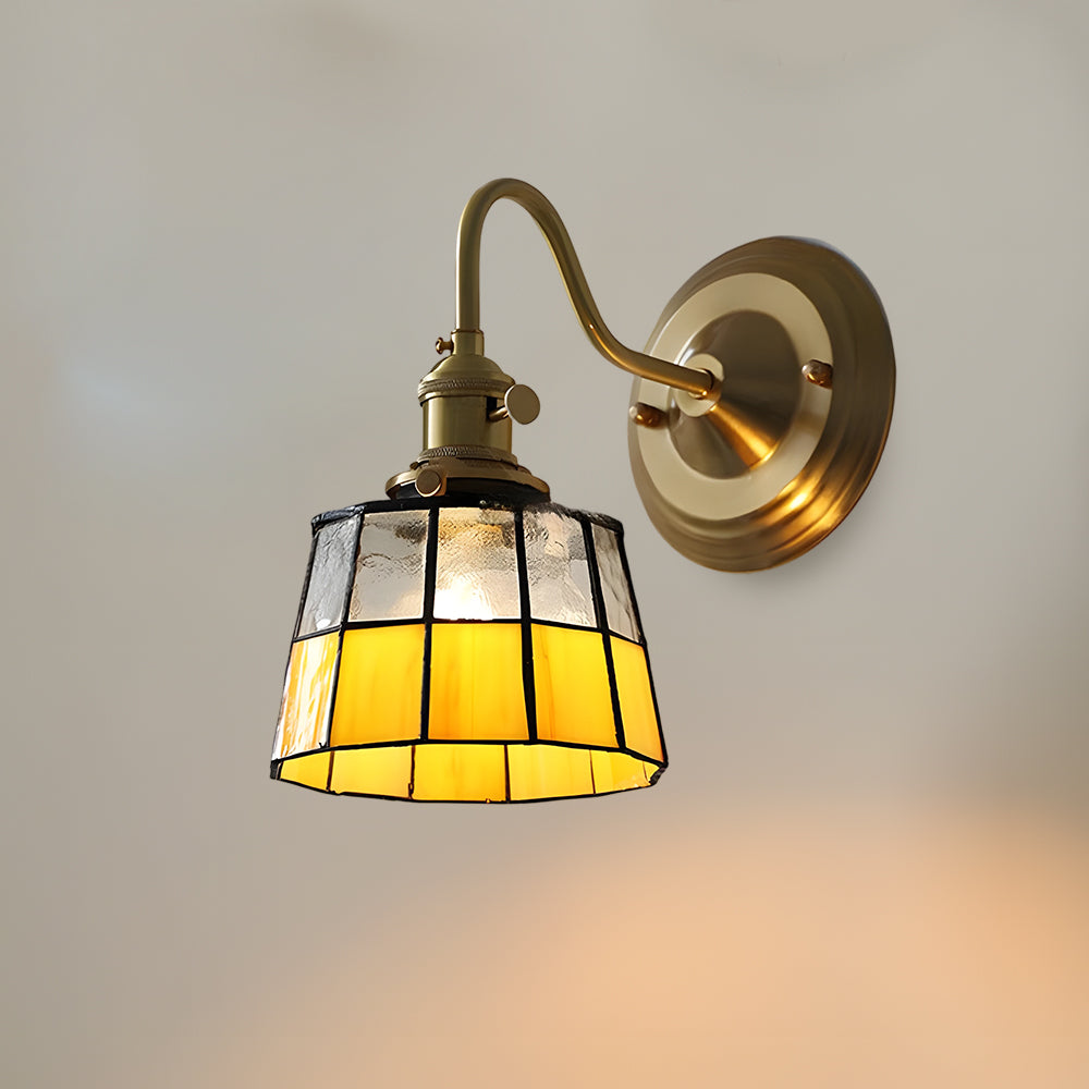 Indoor Sconce Light Metal & Glass 10 Inch Vintage Style for Entryway Corridor Bedroom Dining Room Home Accent Fixture