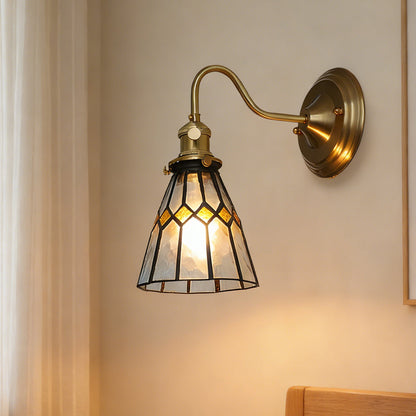 Indoor Sconce Light Metal & Glass 10 Inch Vintage Style for Entryway Corridor Bedroom Dining Room Home Accent Fixture