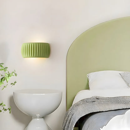 Sconce Light Fixture for Bedrooms and Hallways – 9.4 inch Resin Accent Fixture in Soft Cream – Wired Bulb Socket for Modern Interiors – Spac