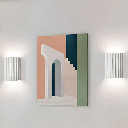 Sculptural Resin Sconce with Dual G9 Sockets for Bedroom Hallway Accent Lighting in Green Finish 6.5 Inches Compact Indoor Fixture