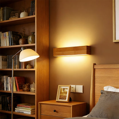 Circular Wood & Acrylic Sconce LED Fixture for Bedrooms, Hallways & Reading Nooks Natural Finish Ambient Lighting E26/E27 Direct Wire Modern