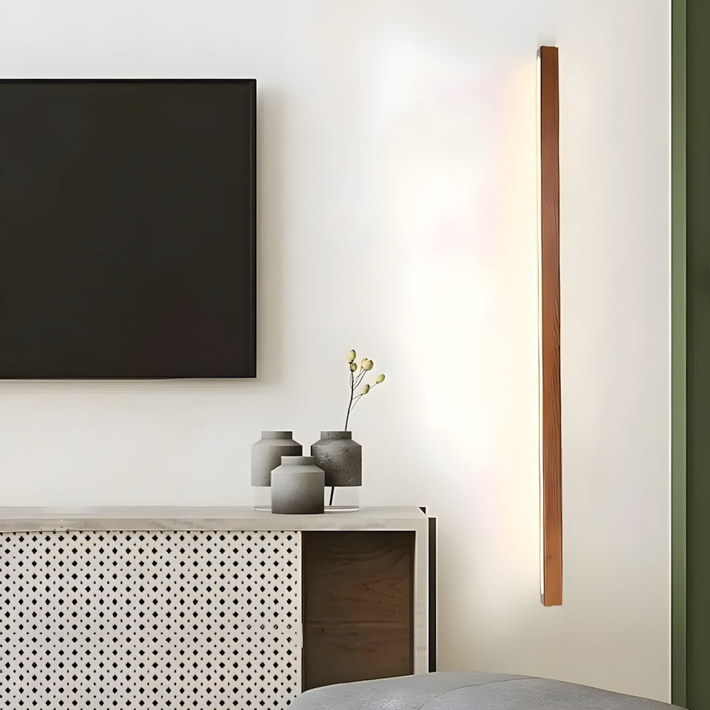 Wooden LED Vanity Mirror Light Fixture for Bathroom Wall 24-Inch Warm Lighting Above Sink Bedroom Illumination Slim Profile Spa-Style Contem