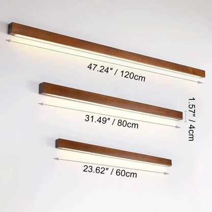 Wooden LED Vanity Mirror Light Fixture for Bathroom Wall 24-Inch Warm Lighting Above Sink Bedroom Illumination Slim Profile Spa-Style Contem