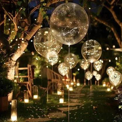 Set of 10 LED Balloons – Warm White Lighting for Celebrations