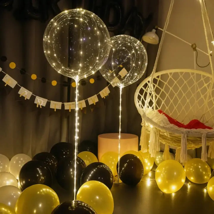 Battery-Powered LED Balloon Lights Warm Glow String for Party Weddings Indoor Outdoor Decorations Reusable Cordless Ambient Lighting