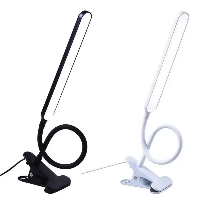 USB Clip-On Desk Lamp with Flexible Gooseneck and Dimmer for Home Office, Reading, and Bedside
