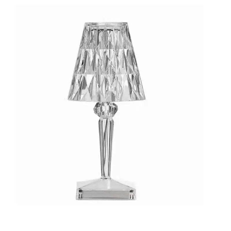 Cordless Crystal LED Table Lamp with Touch Control and Rechargeable Battery for Bedroom Nightstand Desk Living Room Ambient Lighting