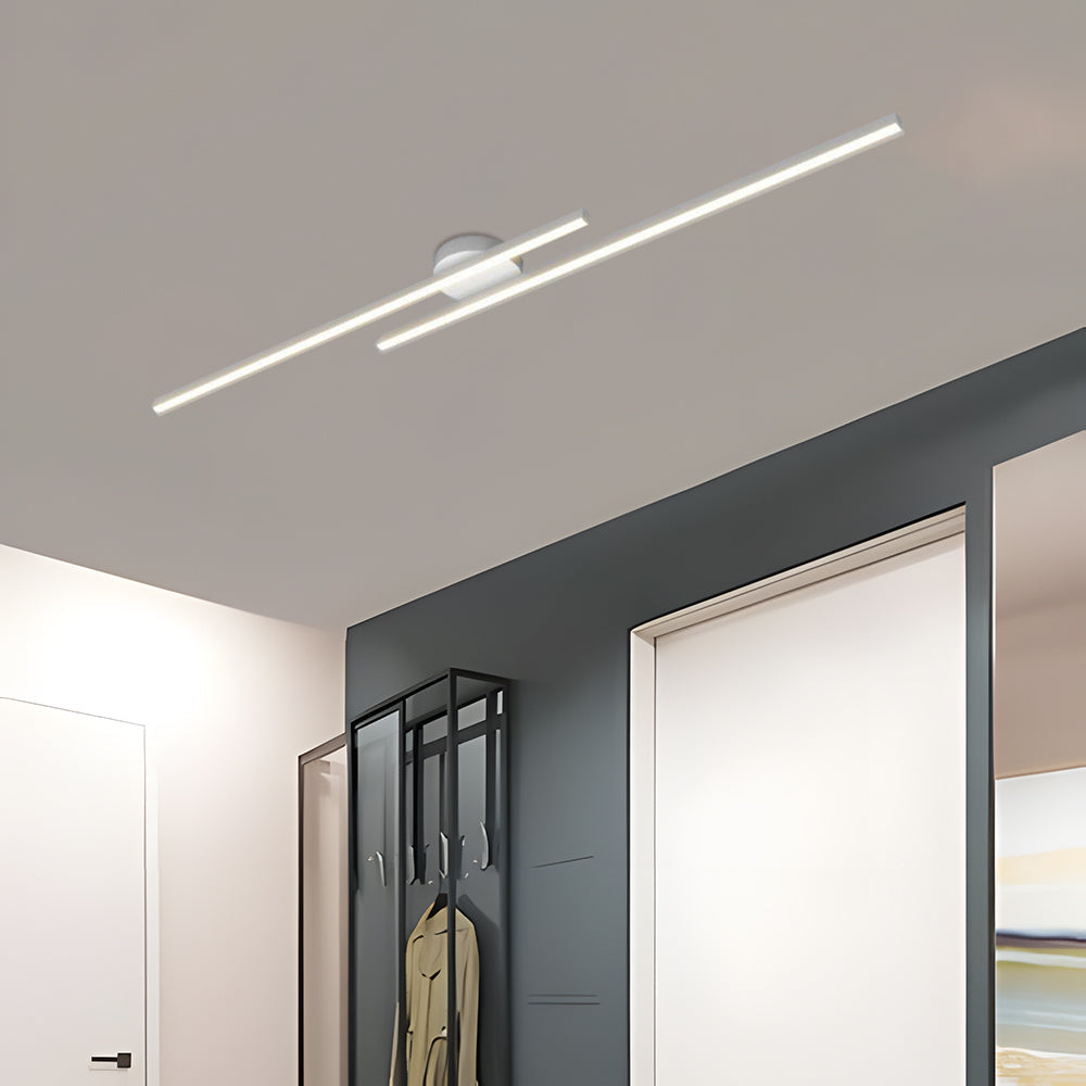 Flush Mount LED Ceiling Light Fixture — Low Profile Round Disc 8.3 in for Bedroom Hallway Entry — Modern Aluminum & Acrylic Surface Mount wi