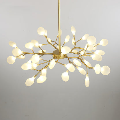 Branching LED Chandelier Gold & Acrylic Modern Statement Fixture Multi-Arm Ceiling Light for Dining Room Living Room Bedroom Adjustable Ligh