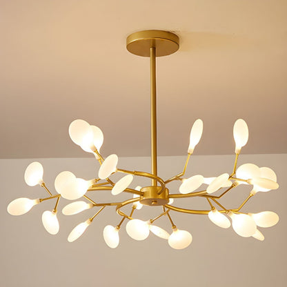 Branching LED Chandelier Gold & Acrylic Modern Statement Fixture Multi-Arm Ceiling Light for Dining Room Living Room Bedroom Adjustable Ligh