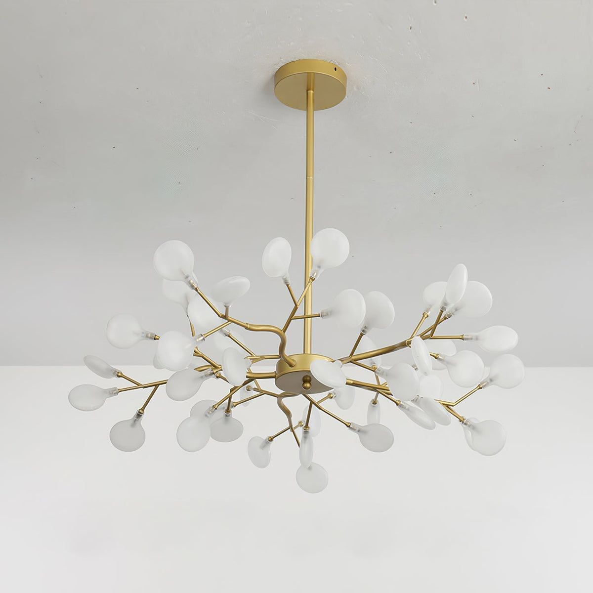 Branching LED Chandelier Gold & Acrylic Modern Statement Fixture Multi-Arm Ceiling Light for Dining Room Living Room Bedroom Adjustable Ligh