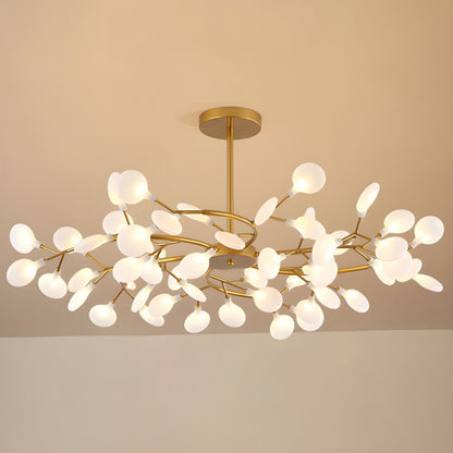 Branching LED Chandelier Gold & Acrylic Modern Statement Fixture Multi-Arm Ceiling Light for Dining Room Living Room Bedroom Adjustable Ligh