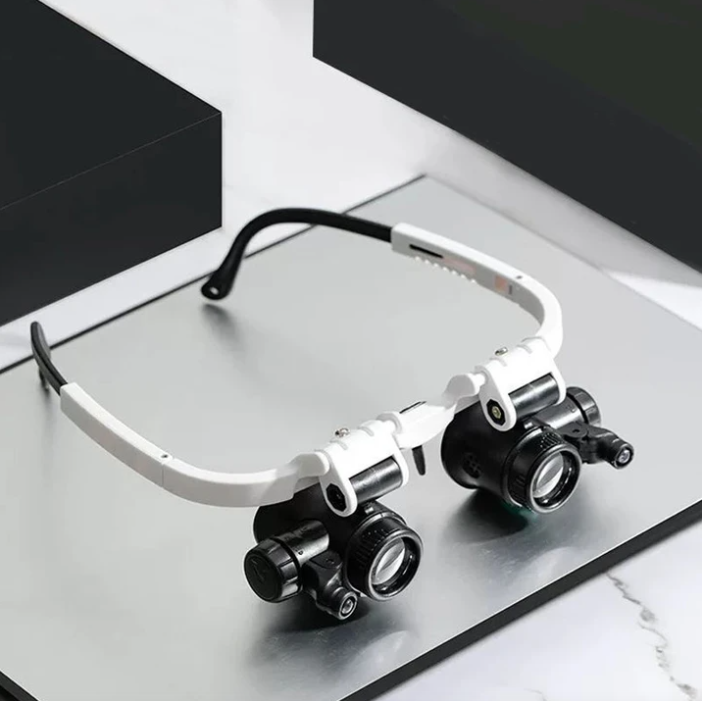 LED Magnifying Glass with Light | Adjustable Headband & 8X-23X Magnification for Precision Work