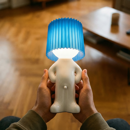 Cordless Dimmable Desk Lamp with Rechargeable Battery – Fun Novelty Design LED Light for Home Office Bedroom Living Room | USB-C Portable
