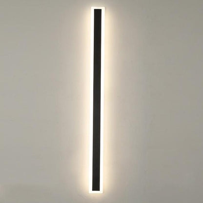 Outdoor LED Wall Sconce Modern Black Aluminum Linear Light for Patio Garden Entry Waterproof IP65 Rated Indoor Outdoor Wall Mount Fixture