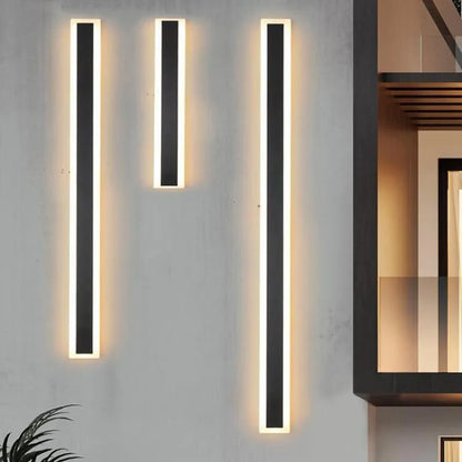 Outdoor Linear LED Wall Sconce 94.5 in Weatherproof Metal Fixture for Patio Exterior Entryway Modern Slim Profile Architecture Lighting