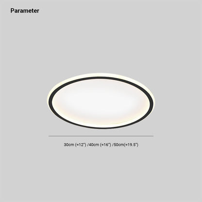 Round LED Ceiling Light Fixture – Modern Flush Mount – Integrated SMD Lighting for Bedroom & Living Room – Metal & Acrylic – Dimmable