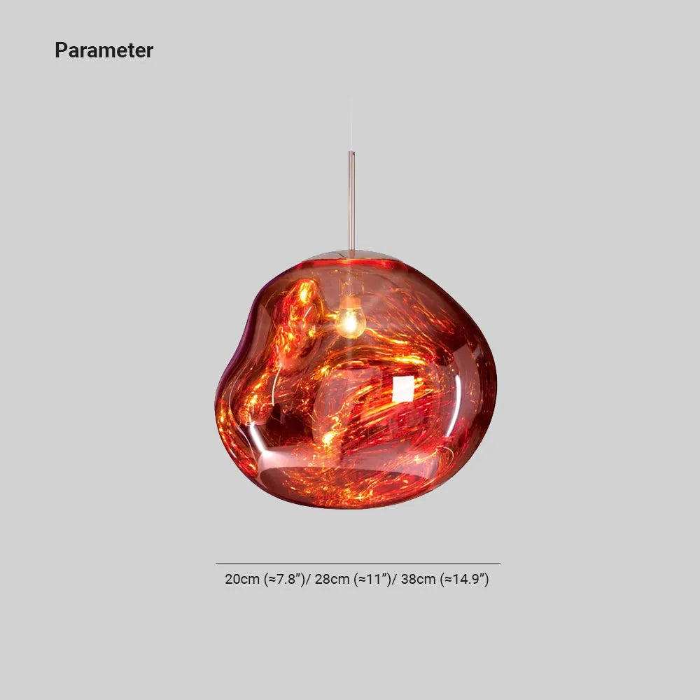 Molten Acrylic Hanging Light Fixture 15 in Warm Glow E27 Socket for Dining Room Kitchen Island Above Table Modern Sculptural Ceiling Lamp Or