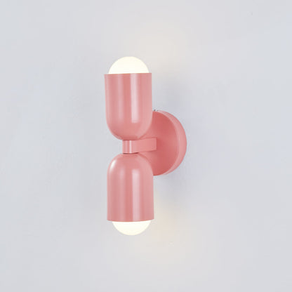 Metal Cylinder Wall Sconce Modern Accent Light for Bedroom Living Room Hardwired LED Indoor Fixture