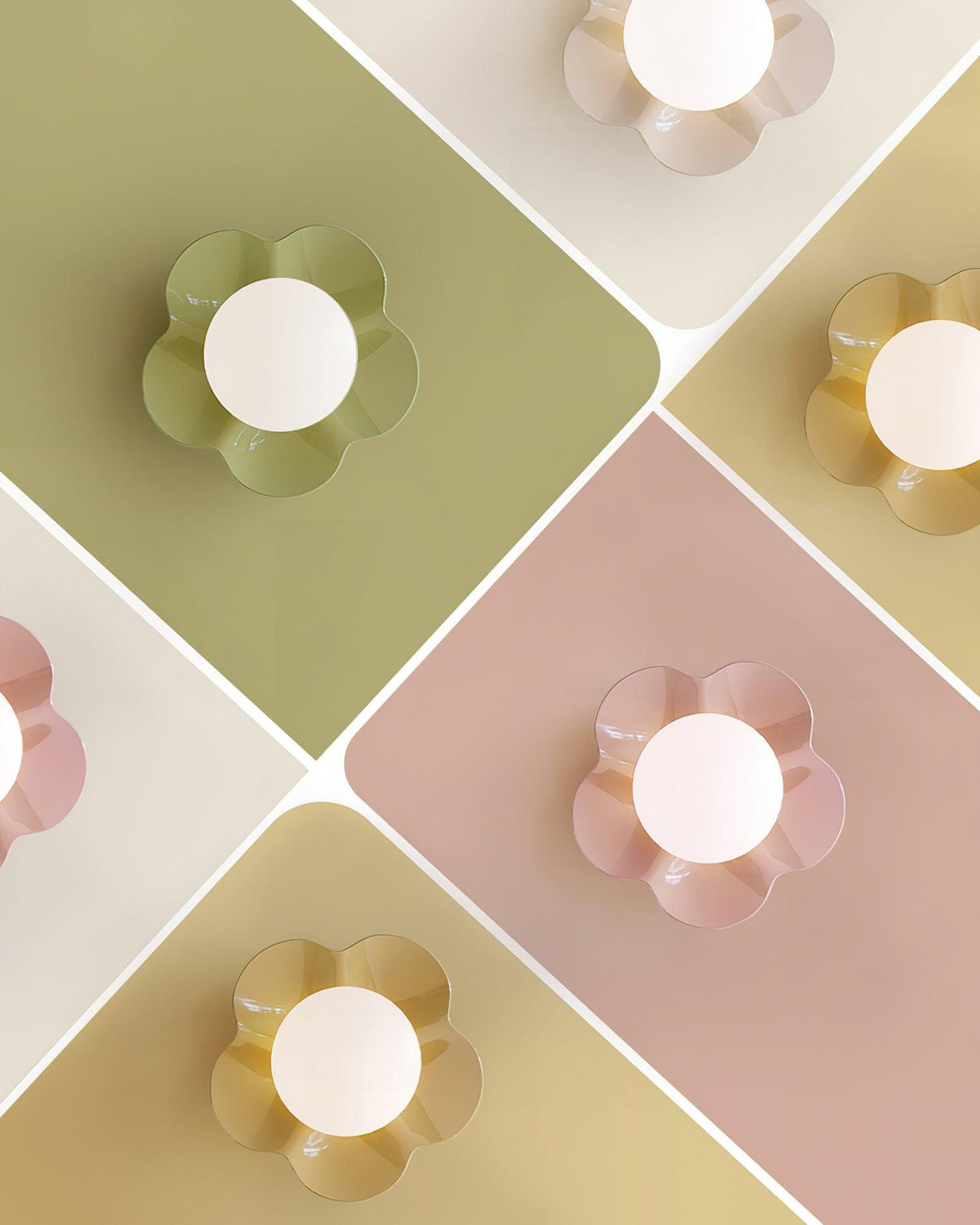 Resin Flower Sconce Light 8 in White Purple Yellow for Bedroom Living Room Hallway G9 Bulb Base Indoor Accent Fixture