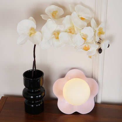 Flower-Shaped Resin Wall Sconce with Frosted Glass Shade – LED G9 Socket, Playful Modern Decor for Bedroom, Nursery & Living Room