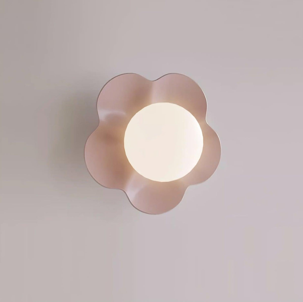 Flower-Shaped Resin Wall Sconce with Frosted Glass Shade – LED G9 Socket, Playful Modern Decor for Bedroom, Nursery & Living Room