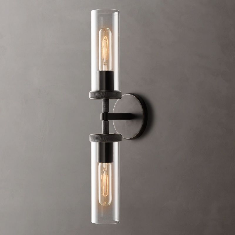 Crystal Wall Sconce Light Fixture Brass Finish for Bedroom Hallway Entryway Living Room Bathroom Vanity Hardwired Dimmable