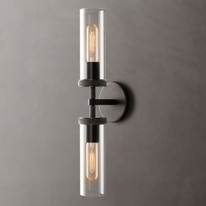 Crystal Wall Sconce Light Fixture Brass Finish for Bedroom Hallway Entryway Living Room Bathroom Vanity Hardwired Dimmable