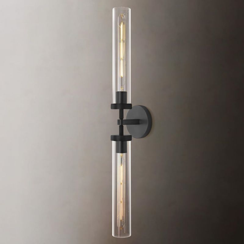 Crystal Wall Sconce Light Fixture Brass Finish for Bedroom Hallway Entryway Living Room Bathroom Vanity Hardwired Dimmable