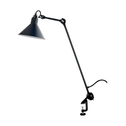 Clamp-On Task Light with Pivoting Arm Iron Construction Metal Shade Reading Light for Home Office Study Workspace Bedside Black Finish