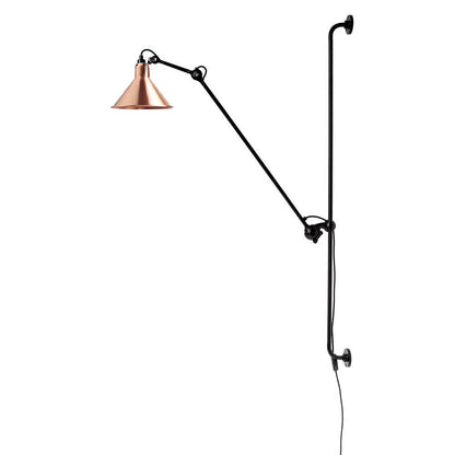 Articulating Swing Arm Sconce Matte Black 46.5 Inch Reach Bedside Reading Light for Bedroom Office Hallway Adjustable Wall-Mounted Task Lamp
