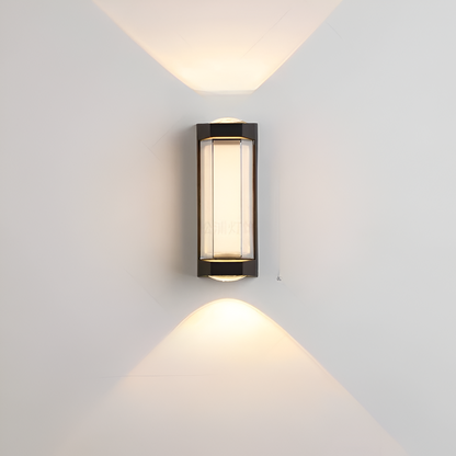 Outdoor Sconce Fixture 10.6 in Black Waterproof Bidirectional Beam for Exterior Walls Entrance Porch Garden Pathway Architectural Accent IP6