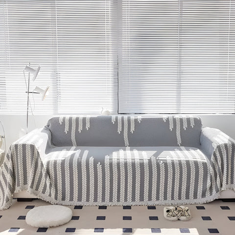 Luna Sofa Cover - Soft Microfiber, Wheat Field Throw, Pet-Friendly